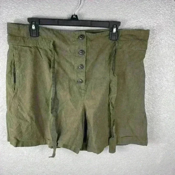 Rag & Bone Camille Cotton Seersucker Shorts Belted Paper Bag Womens 10 Pants - Picture 4 of 12